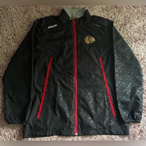 Mens Reebok Center Ice Chicago Blackhawks NHL Hockey Full Zip Jacket Coat M